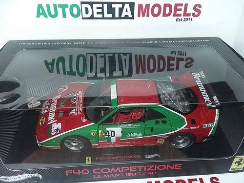 FERRARI F40 COMPETIZIONE LE MANS 1995 - HOT WHEELS ELITE